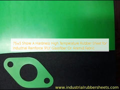 75±5 Shore A Hardheid Hoogtemperatuur Rubberplaat voor industriële versterking 1PLY Glasvezel of Aramid Stof