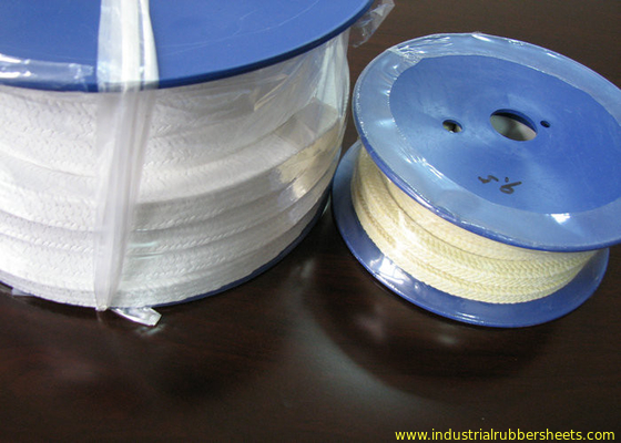 White Lattice Braided PTFE Packing , PTFE Packing With Oil Or Without Oil