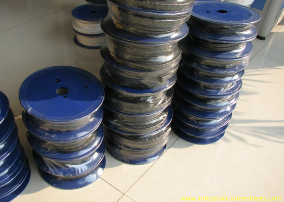 Black PTFE PTFE Packing For Sealing Material / Graphite Gland Packing Rope