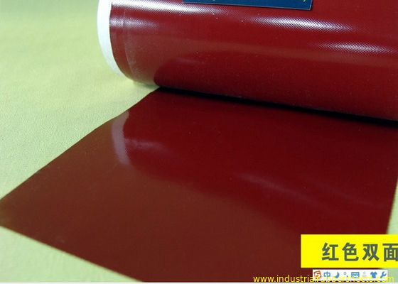 Dark Red Heat Resistant Silicone Rubber Sheet Rolls Reinforced To Insert 1PLY Fabric