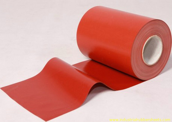 20 - 100m Length PTFE Coated Fiberglass Fabric With Flame Retardant For Construction,Red Color