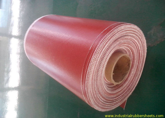 20 - 100m Length PTFE Coated Fiberglass Fabric With Flame Retardant For Construction,Red Color