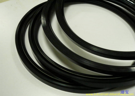 Black NBR FKM PTFE Silicone Rubber Washers / Hydraulic Vee Packing Seal