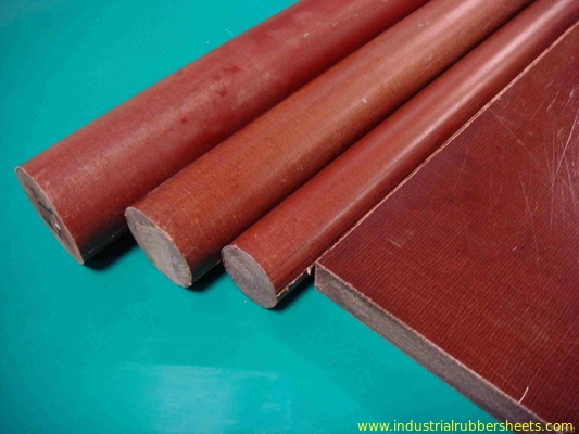 Bakelite Insulation Cotton Rod / Brown Phenolic Rod 1.25-1.40g/Cm3 Density