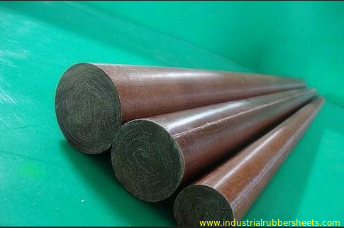 Bakelite Insulation Cotton Rod / Brown Phenolic Rod 1.25-1.40g/Cm3 Density