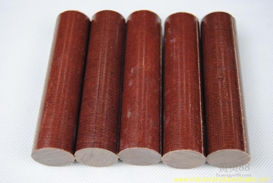 Bakelite Insulation Cotton Rod / Brown Phenolic Rod 1.25-1.40g/Cm3 Density