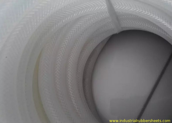 Polyester Braid Silicone Rubber Tubing , Flexible Silicone Hose Food Grade Without Smell