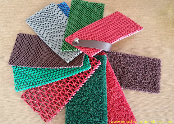 Solid Backing PVC Industrial Rubber Sheet 12 - 15m Length Easy To Clean