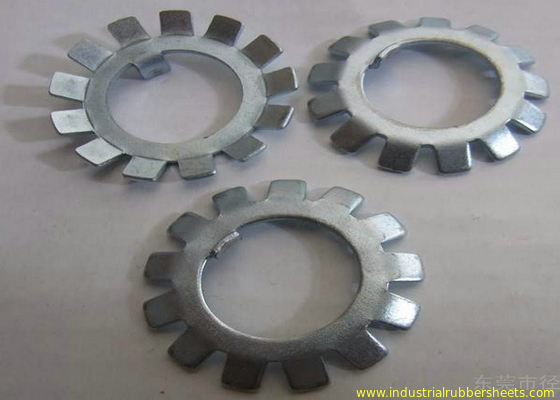 SS304 SS316 MS Steel Lock Washer With External Teeth Serrated , Natural Color