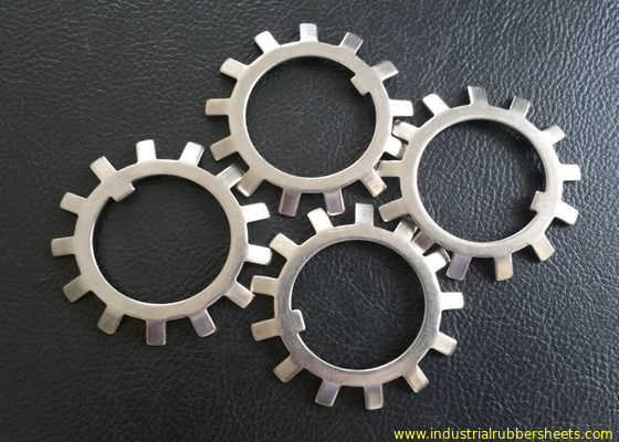 SS304 SS316 MS Steel Lock Washer With External Teeth Serrated , Natural Color