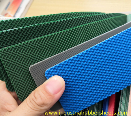 Anti Slip Anti Static 2 Ply Pvc Conveyor Belt Super Grip Rough Top
