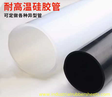 Black Customizable Silicone Tube Extrusion Oem / Odm Round