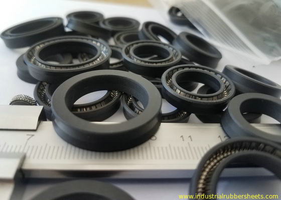 White or Black PTFE Carbon Seal , PTFE Oil Seal With Insert Spring of SS304 , SS316