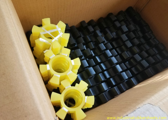 Black Polyurethane Coupling , HRC Rubber Coupling With 8Mpa Tensile Strength
