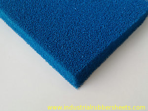 Blue Color Silicone Sponge Sheet Impression Fabric