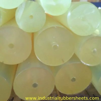 Yellow Polyurethane Or Nylon Plastic Rod , 300 - 500mm Length PU Bar