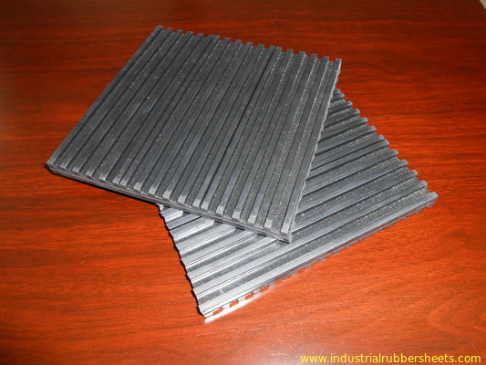 SBR + NR + Rapeseed Oil Shock Absorber Mat Black Color Ribbed Surface