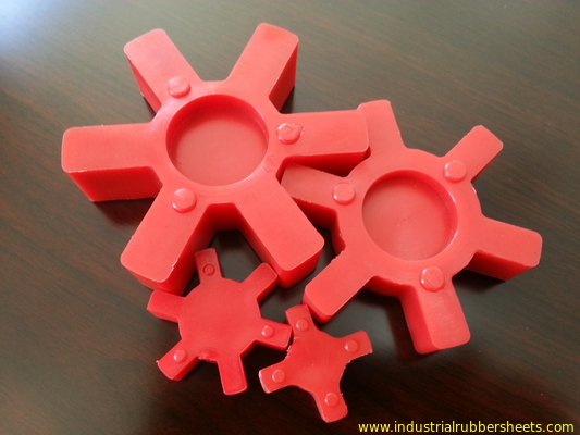 L Type Flange Cast Iron Polyurethane Coupling Black / Red Color L035-225 Size