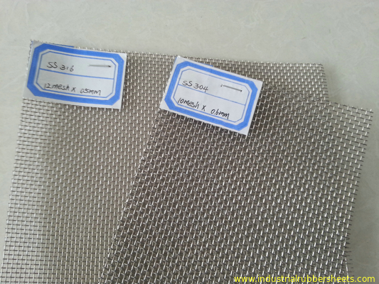 SS316 SS304 Stainless Steel Wire Mesh / Acid Resisting Metal Wire Mesh 30m Length