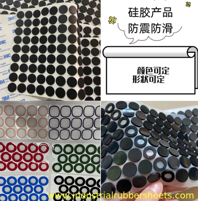 Red Color Silicone Rubber Washers Silicone Stripe 9mpa Tensile Strength