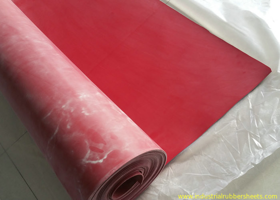 Red Natural Rubber Sheet / Gum Rubber Sheet For Truck Lining Drinking Water Lining