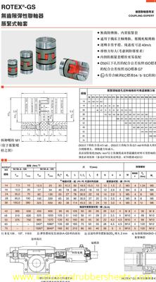Natural Color Polyurethane Coupling Rotex Metal Coupling Standard Size