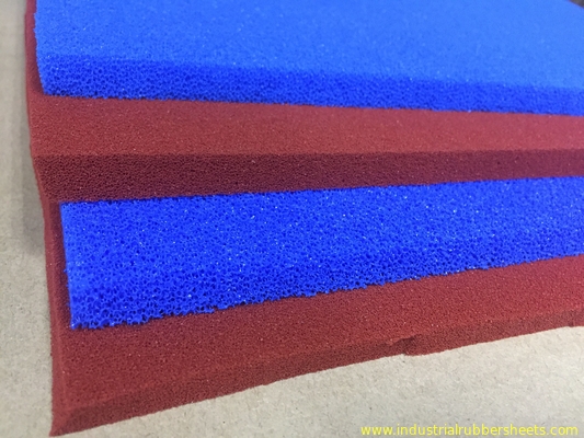 Open Cell High Temperature Silicone Sponge Rubber Sheet Cutting Surface 200psi Tensile Strength