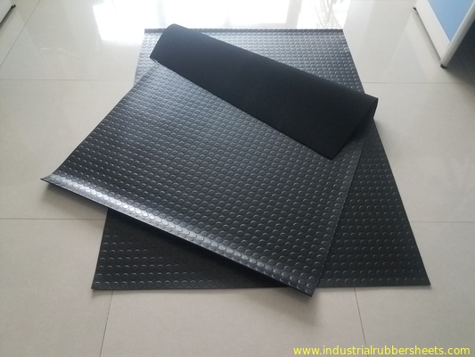 Round Button Diamond SBR Industrial Rubber Sheet