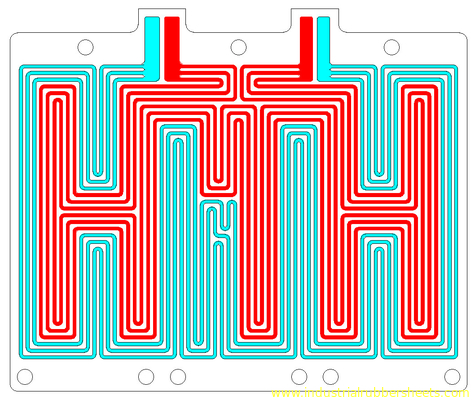 Silicone Rubber Heater with High Temperature Heating Capability for New Energy Automobile 3A1002 2.0mm x 228.5mm x 290mm