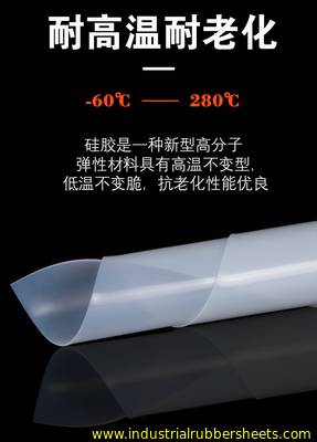 Food Grade Silicone Rubber Sheet 1m-2m Width 40-80 Shore A