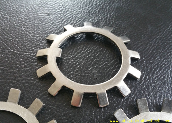 SS304 SS316 MS Steel Lock Washer With External Teeth Serrated , Natural Color
