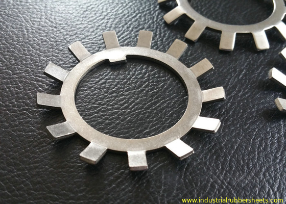 SS304 SS316 MS Steel Lock Washer With External Teeth Serrated , Natural Color
