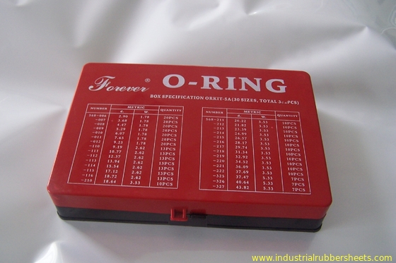 Van de de O-ringsuitrusting ISO3601 AS568A DIN3771 JIS B2401 van NBR de Rubber Standaard, Gele en Rode Kleur