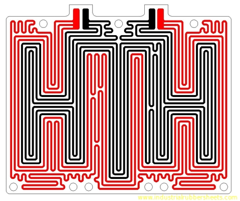 Custom Silicone Rubber Heater Pad 228.5x290mm 2.0mm Thickness 1000V