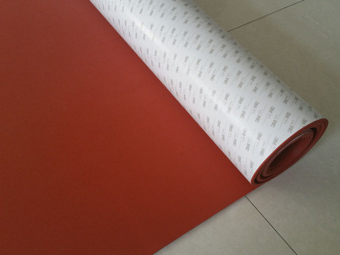 Rood die het Bestand Blad van het Siliconeschuim/het Blad van de Siliconespons met 3m Kleefstof verouderen