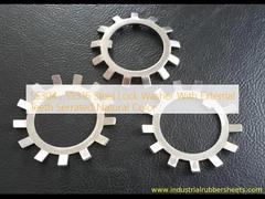 SS304, SS316 Stalen Borgring met Externe Getande Vertanding Natuurlijke Kleur