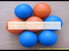 100% Virgin Siliconen Rubberen Bal Blauw, Rood, Zwart, Transparante kleur