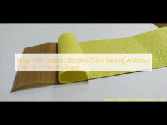 Beige PTFE-gecoat glasvezeldoek met zelfklevende rug 0,08 - 0,35 mm dikte