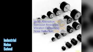 Rubberen schokdempers verminderen industrieel geluid