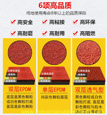 70 Shore A Hardness Colored EPDM Rubber Granules with 18% EPDM Content and UV Resistance