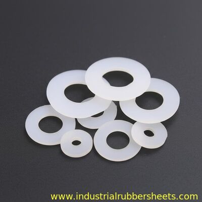 Industrial Grade Silicone Rubber Washers with 7.5-12Mpa Tensile Strength Food Grade and Customizable Size